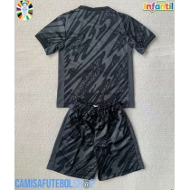 Camisa de time de futebol Portugal Goleiro Replicas 2º Equipamento Infantil Europeu 2024 Manga Curta (+ Calças curtas)